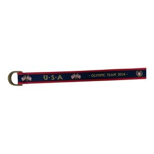 Polo Ralph Lauren Team USA 2014 Winter Olympics D-ring canvas belt 38”